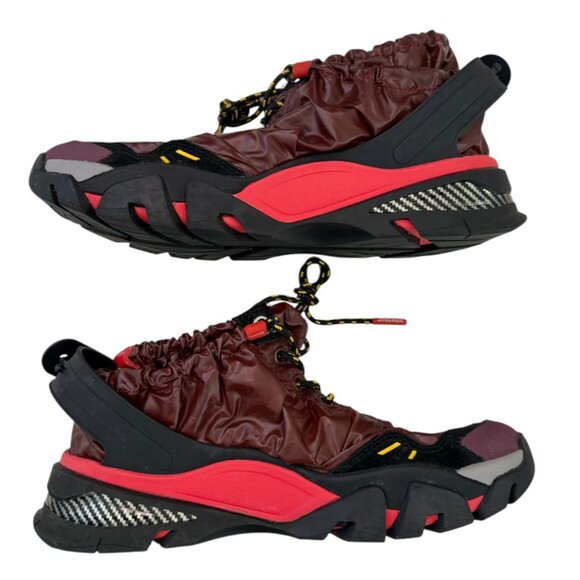 Like New RARE Raf Simons x Calvin Klein Burgundy Lace Up Sneakers - 8.5 - Picture 8 of 8